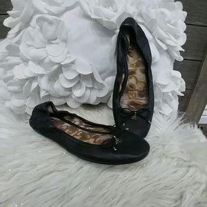 Sam Edelman Black Leather Ballet Flats